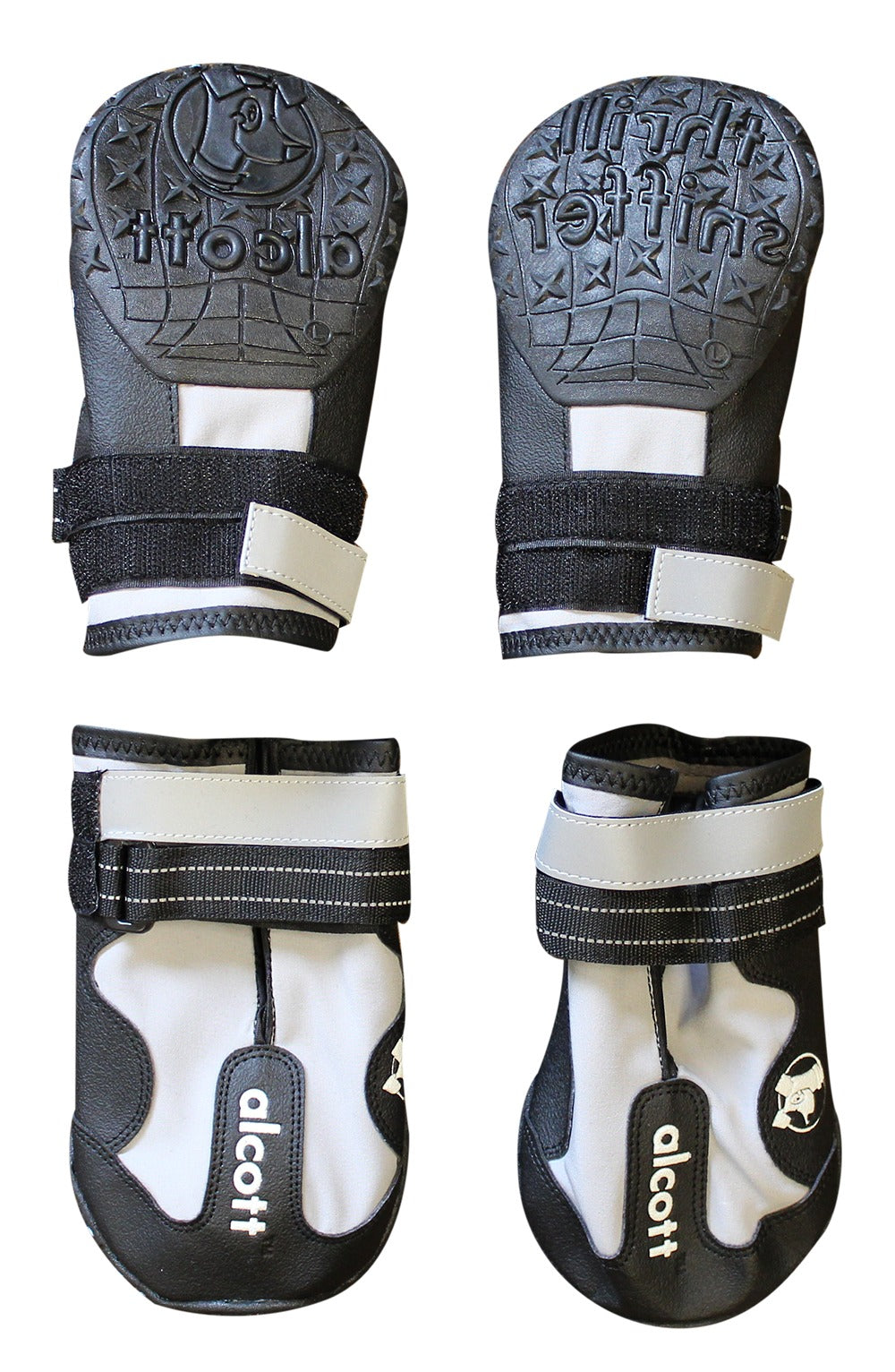 Alcott Adventure Reflective Dog Boots - Black/Grey
