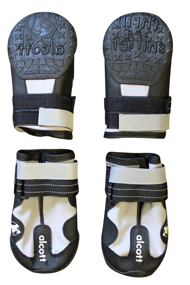 Alcott Adventure Reflective Dog Boots - Black/Grey