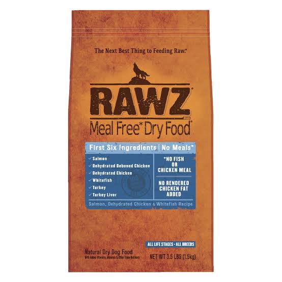 RAWZ Meal Free Salmon, Chicken Whitefish 20lbs