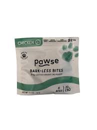 Pawse 6pc 30mg Bark-less Bites chicken