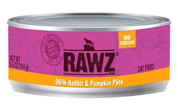 RAWZ 96% Rabbit & Pumpkin Pate for Cats 3oz