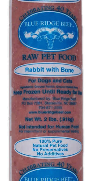 Blue Ridge Beef 2lb Chubs Rabbit With Bone.
