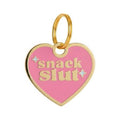 Bad Tags Snack Slut - Gold Enamel Dog Tag
