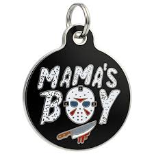 Bad Tags Jason Mama's Boy - Enamel Pet Tag *Black