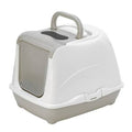 Moderna Flip Cat 20in Closed Litter Box Warm Gray