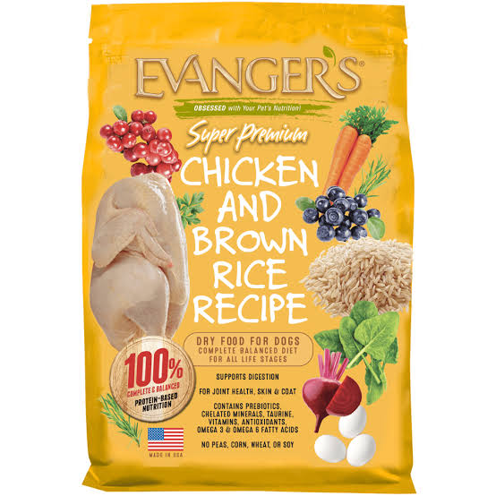 Evangers Chicken With Brown Rice Dry Dog Food 33lbs