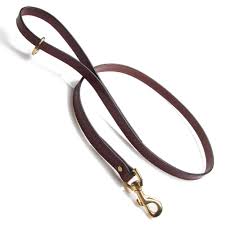 Mendota Leather Snap Leash - 3/4" Width - Chestnut