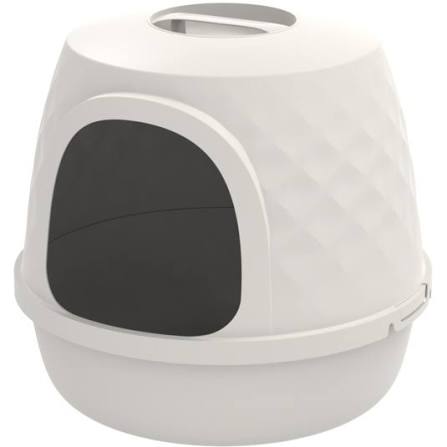 Moderna Diamond Closed Litter Box Soft White
