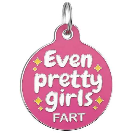 Bad Tags Even Pretty Girls Fart - Enamel Dog Tag
