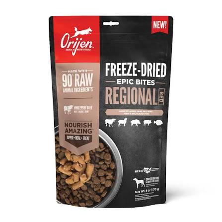 Orijen Freeze Dried Epic Bites  Regional Red