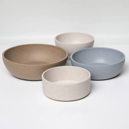 Loving Pets Dolce Bamboo Dog Dish L (35-65lbs) / Oat