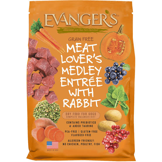 Evanger's Meat Lovers Medley with Rabbit 4.4lbs