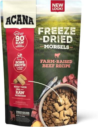 ACANA Freeze-Dried Food, Farm-Raised Beef Recipe, Morsels