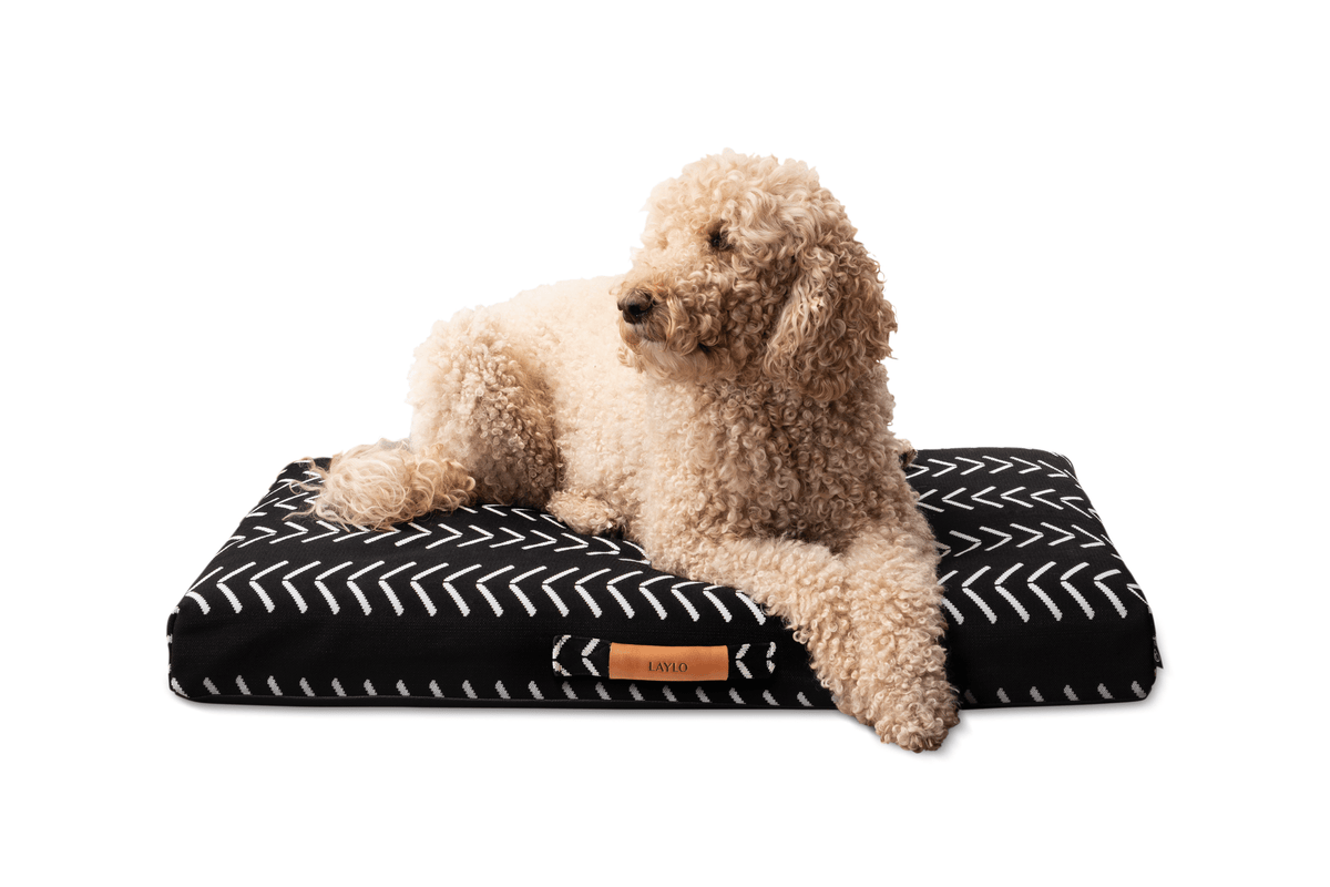Black Chevron - Boho Dog Bed or Bed Cover