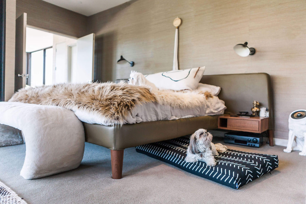 Black Chevron - Boho Dog Bed or Bed Cover