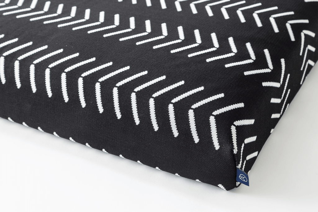 Black Chevron - Boho Dog Bed or Bed Cover