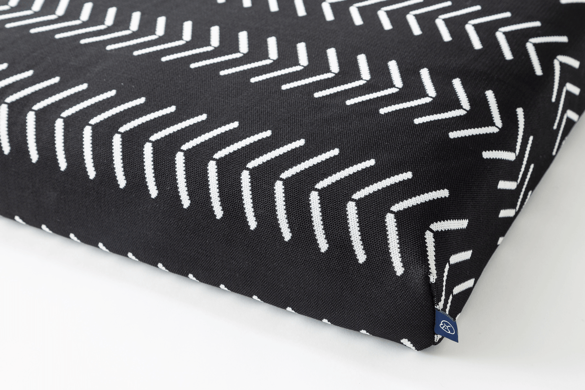 Black Chevron - Boho Dog Bed or Bed Cover