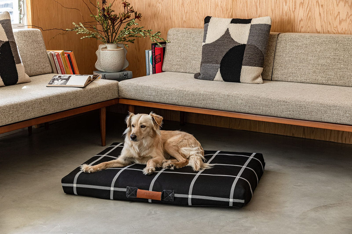 Black Plaid Dog Bed - Dog Bed or Bed Cover