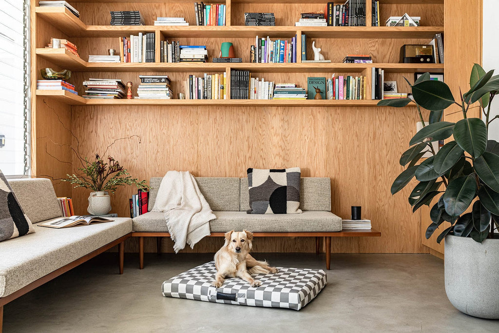 Gray Checker - Dog Bed or Bed Cover