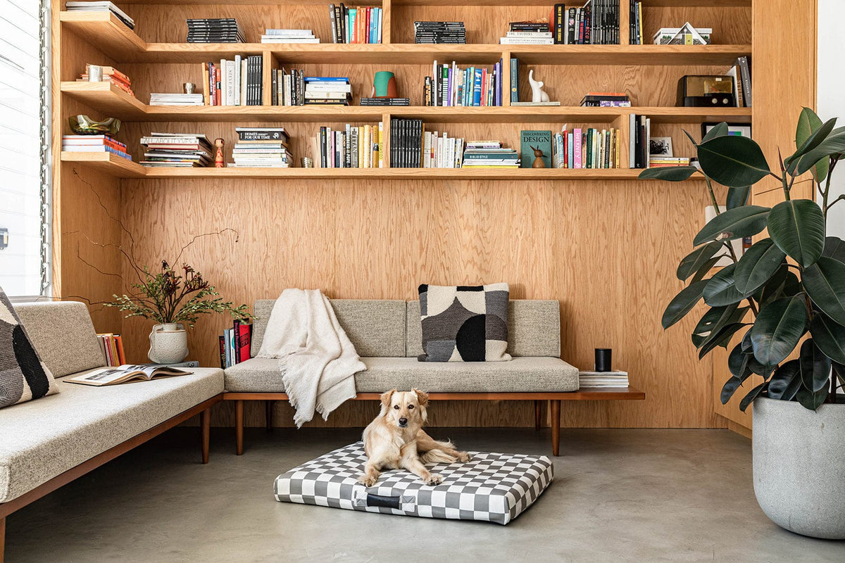 Gray Checker - Dog Bed or Bed Cover