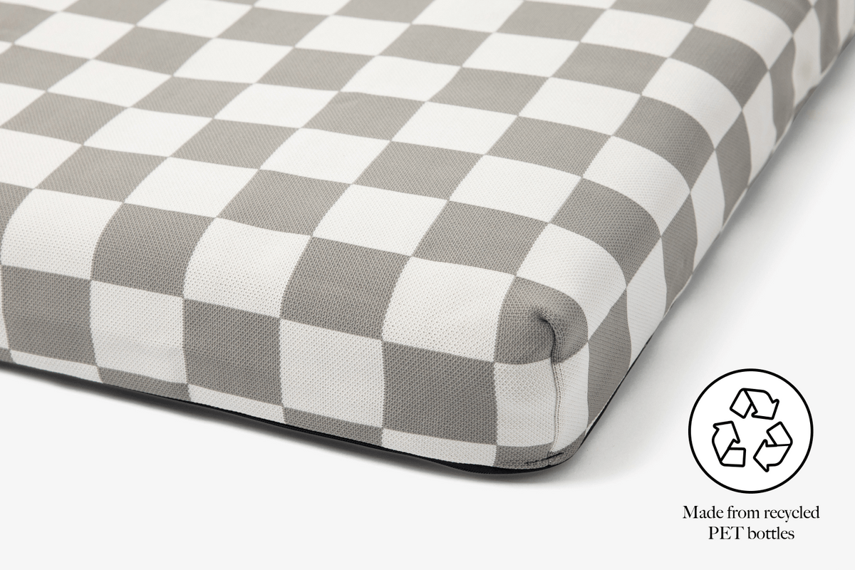 Gray Checker - Dog Bed or Bed Cover