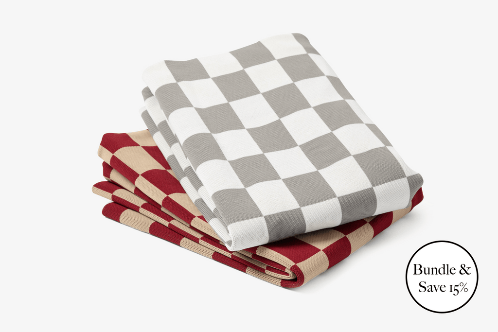 Gray Checker - Dog Bed or Bed Cover