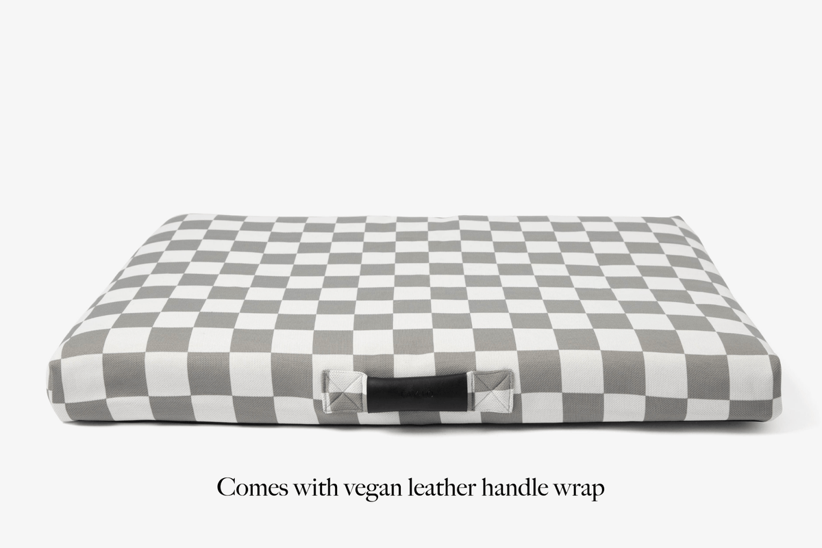 Gray Checker - Dog Bed or Bed Cover