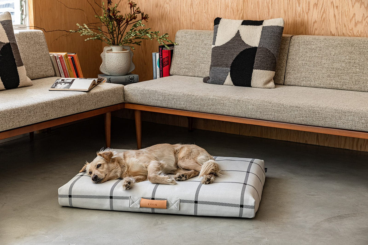 White Plaid - Dog Bed or Bed Cover