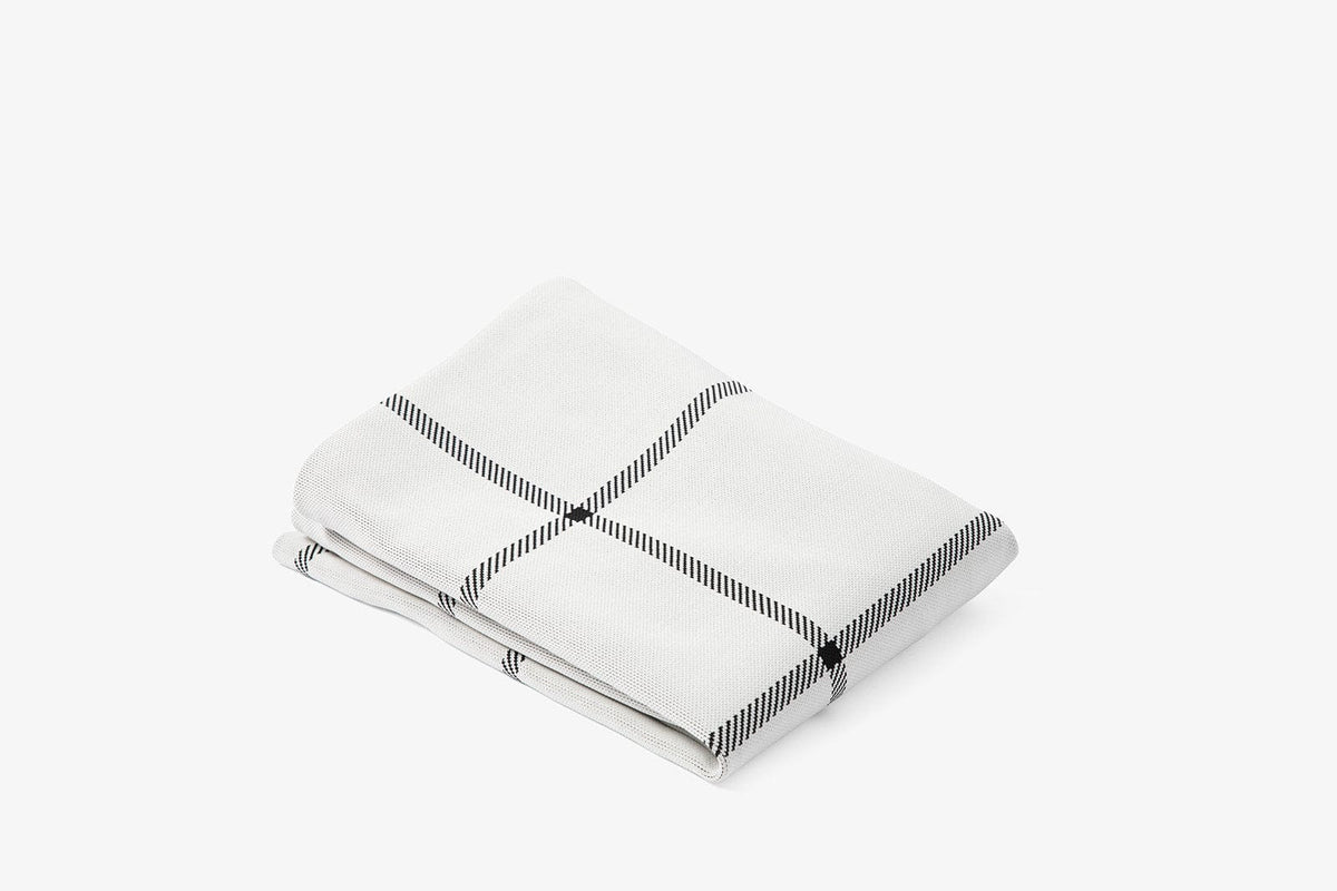 White Plaid - Dog Bed or Bed Cover
