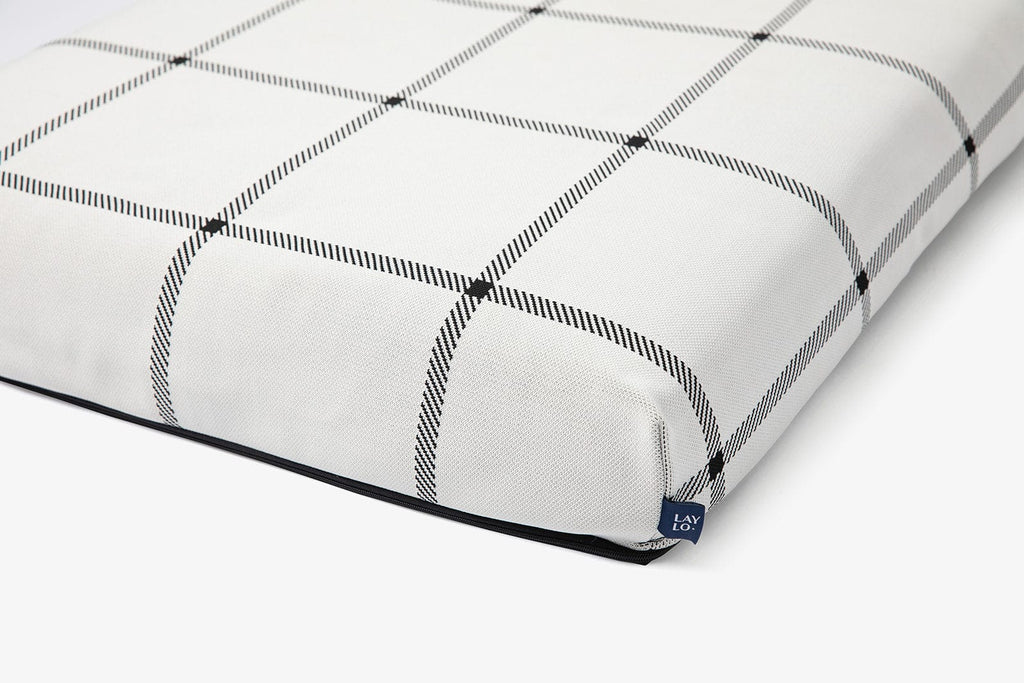 White Plaid - Dog Bed or Bed Cover