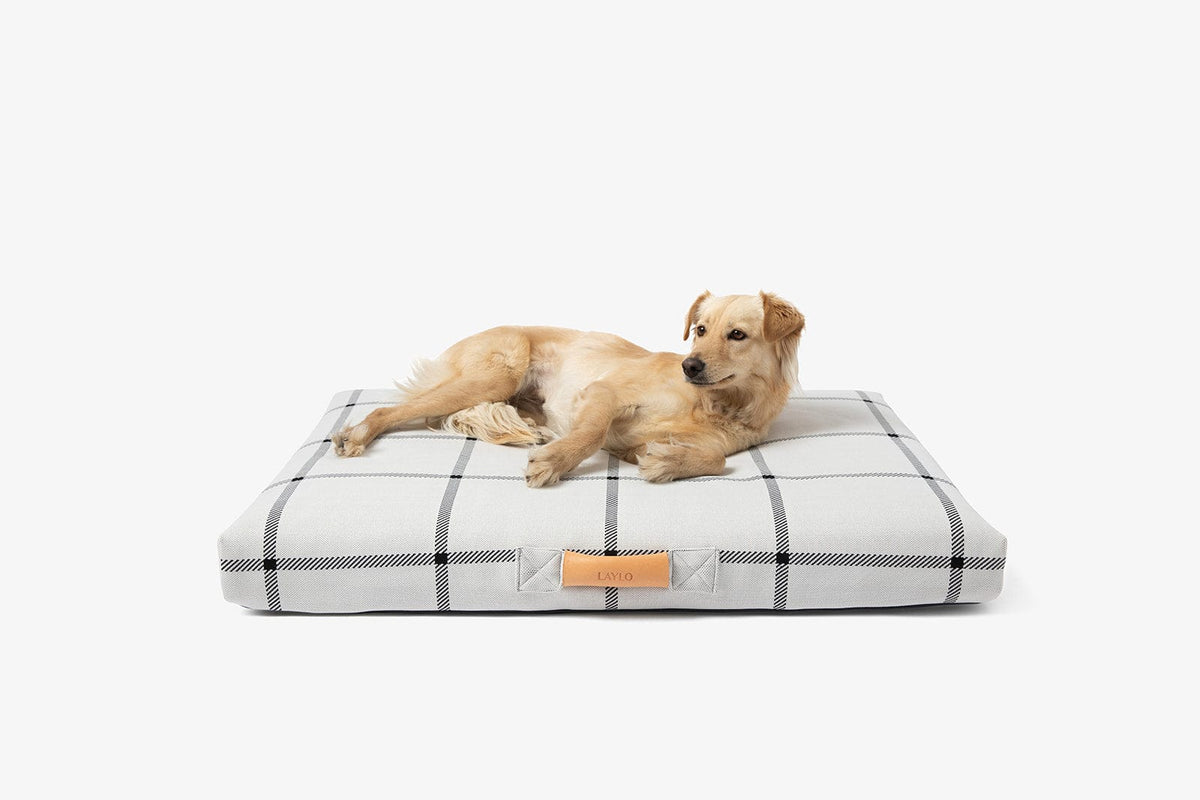White Plaid - Dog Bed or Bed Cover