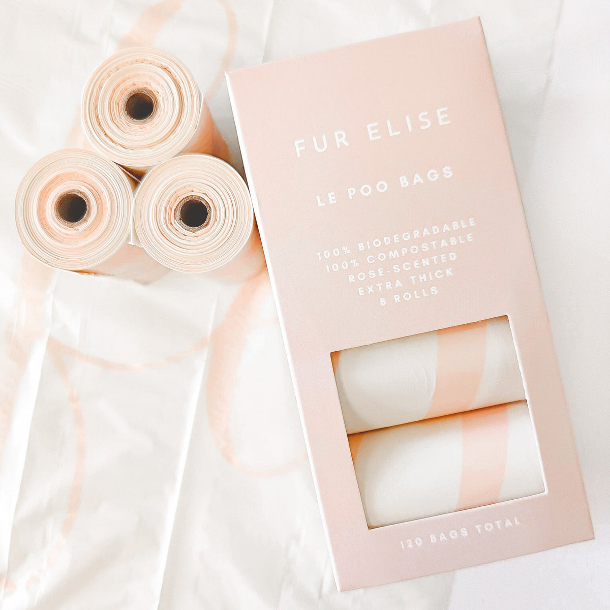 Fur Elise Le Poo Waste Bag & Holder Bundle - Rose — additional product view