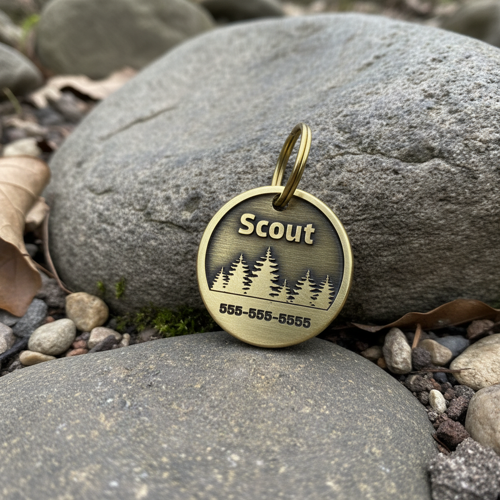 Create Your Own - Deep Engraved Brass Pet ID Tag