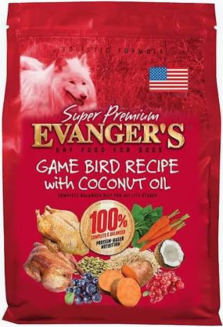 Evanger's Gamebird with Coconut 33lbs