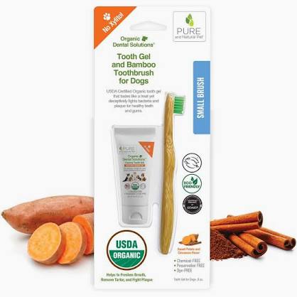 Tooth Gel and Bamboo Toothbrush for Small Dogs - Organic Dental Solutions