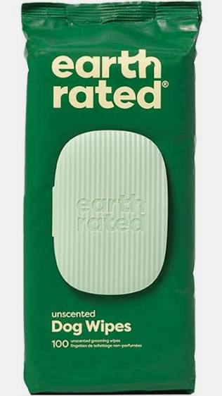 Earth Rated Unscented Hypoallergenic Dog Wipes 100ct