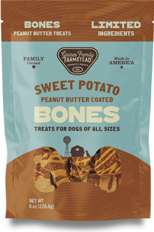 Gaines Family Farmstead Peanut Butter Drizzled Sweet Potato Bones 8oz