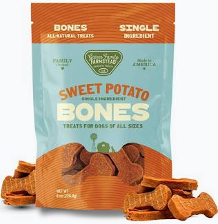 Gaines Family Farmstead Sweet Potato Bones Single Ingredient Dog Chews 8oz