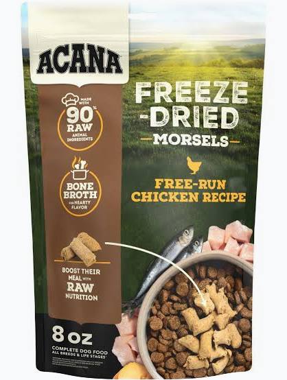 ACANA Freeze-Dried Food, Free Run Chicken Recipe, Morsels