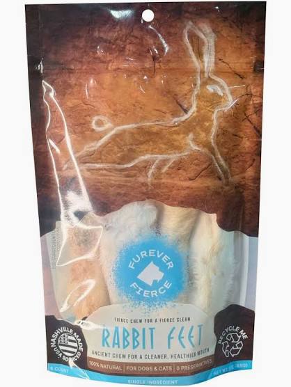 Furever Fierce Rabbit Feet 4pk