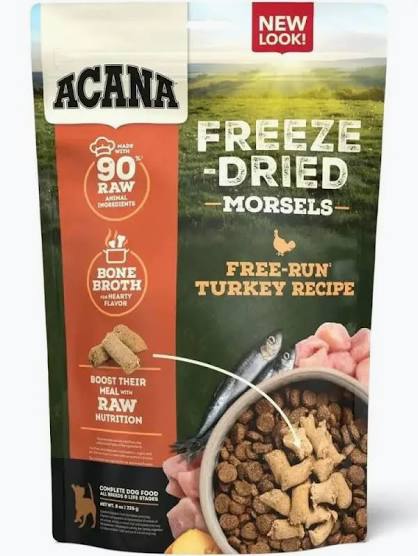 ACANA Freeze-Dried Food, Free Run Turkey Recipe, Morsels